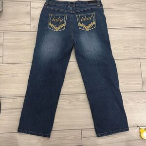 Baby phat jeans size 16 bedazzled butt design